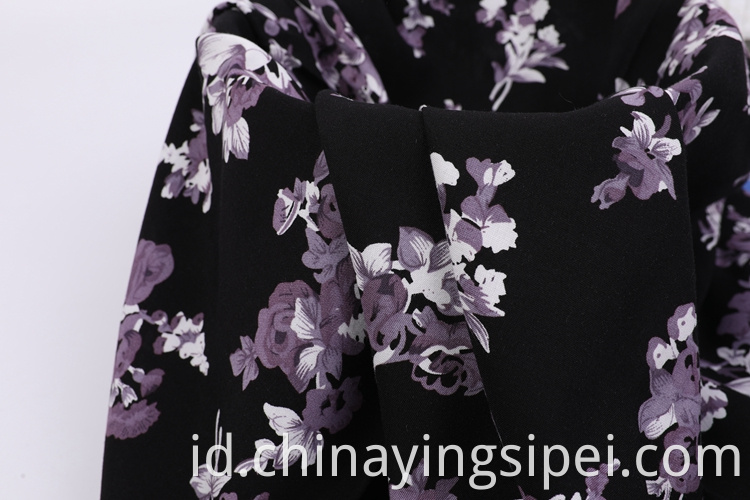 Grosir tenunan polos challis 100%Rayon Viscose Printing Fabric for Women's Dress